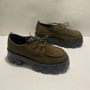 JustFab Brown & Black Chunky Sole Oxfords